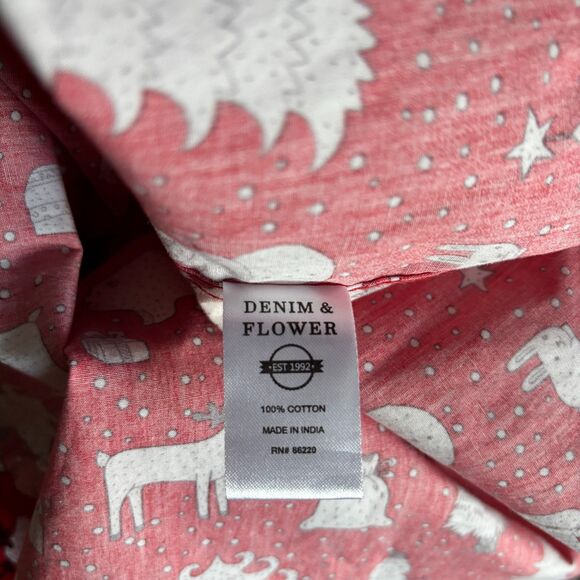 Denim & Flower Ricky Singh Men's Size L Red Festive Holiday Button-Up Shirt # D - Picture 7 of 8